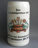 Brauerei HÜRLIMANN BIER Humpen 3 Liter Arbeitsjubiläum 1975