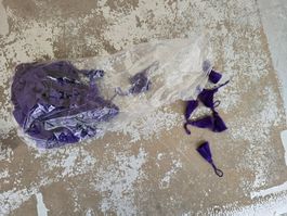 Quasten violett, Basteln, Schmuck, Verzierungen, Neu