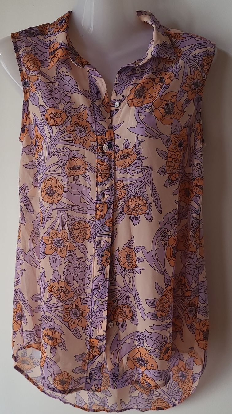 H&M Camicette: Damen Bluse gemustert ärmellos eher Grösse M  – Usato da Horgenberg venduto da Klatschmohnmaria