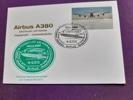 Erstflug Frankfurt-Johannesburg AIRBUS A380 mit Fussballnati