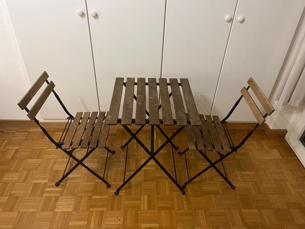 Balkontisch Ikea Tärnö mit 2 Stühlen Kaufen auf Ricardo