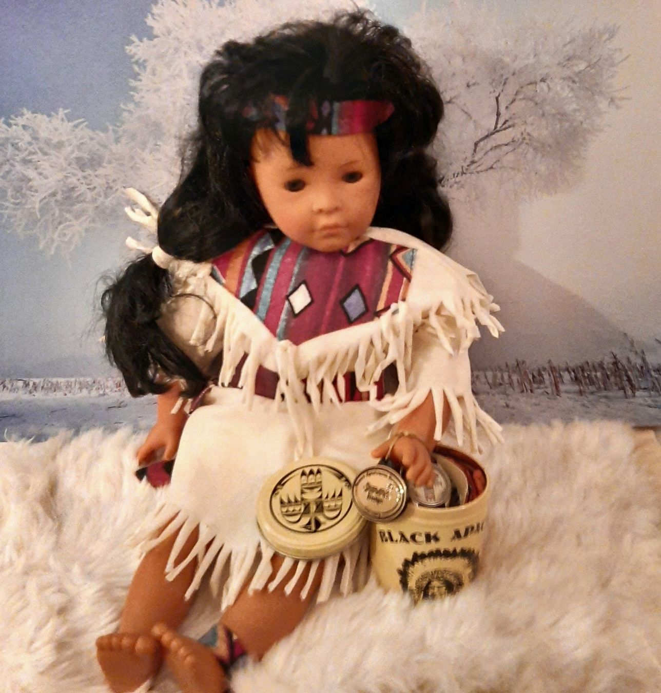 Puppen: APACHEN MÄDCHEN VON SONNEBERG MIT ORIGINAL UHR BLACK APACHE – Neu (gemäss Beschreibung) aus Gretzenbach von schibaya