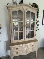 Vitrinen Buffetschrank Shabby Chic Landhausstil Holz hellbra