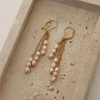 Earrings made of freshwaterpearls /Süsswasserperlen Ohrringe
