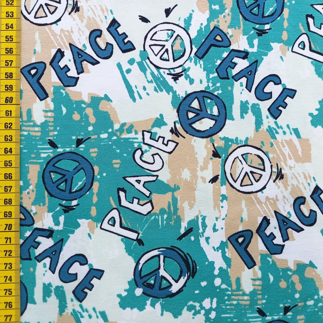 Tessuti: Jersey Peace mint/weiss – Nuovo e nell'imballaggio originale da Winterthur venduto da Kimbana 1