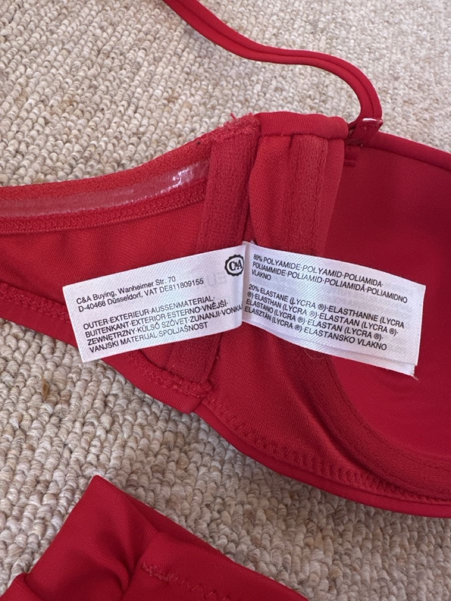 C&A Costumi da bagno & Bikini: Roter Bikini C&A Grösse 75B / 36 – Usato da Buchs AG venduto da tifena 3