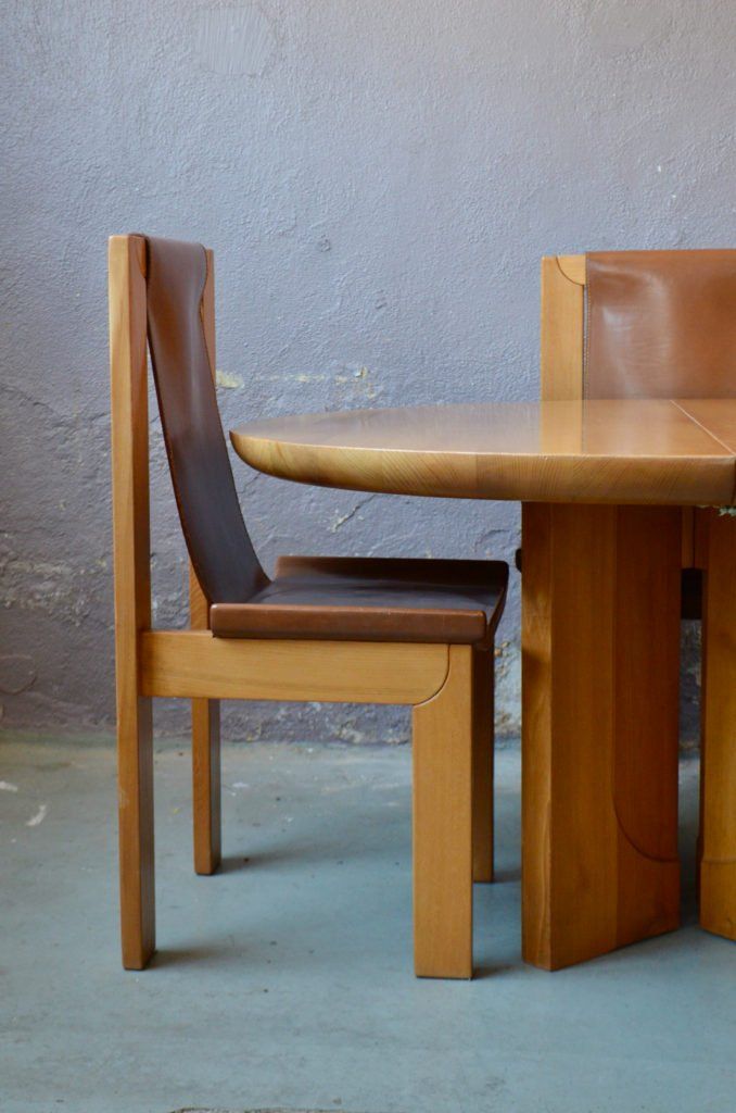 Set di tavolo e panche: Ensemble en orme  Luigi Gorgoni Table et Chaises brutaliste – Usato da COLMAR venduto da Sophiebellelurette 8