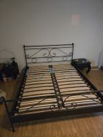 Metallbett mit Lattenrost schwarz 160x200cm guter Zustand