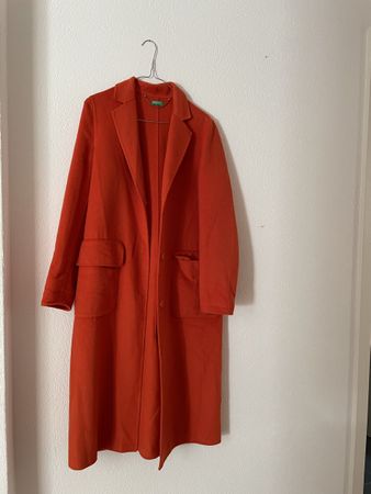 long manteau Benetton orange