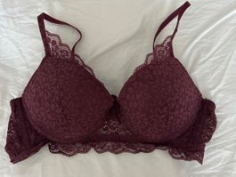 Damen BH Tezenis Spitze Bordeaux Grösse 80B neuwertig