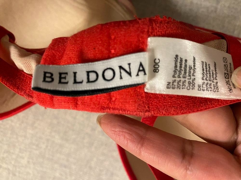 Beldona Sonstige Unterwäsche: BH / Red Lace Bra by Beldona, Size 80C – Neu (gemäss Beschreibung) aus Basel von Chahri 2