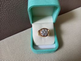 Gelegenheit! Exclusiver Unisex-Ring mit 7  Brillanten