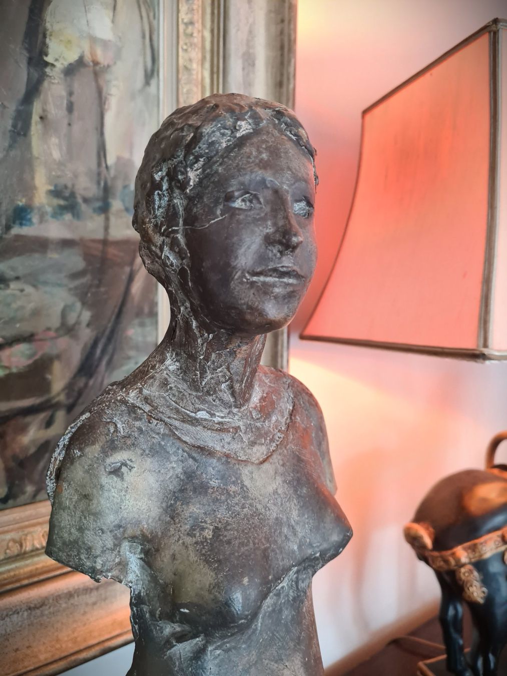 Skulpturen & Statuen: Grosse weibliche Bronze Skulptur /Halbfigur-Torso – Gebraucht aus Rotkreuz von Dobermann5 3