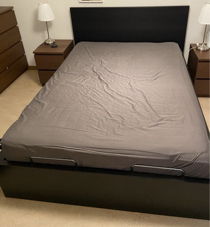Malm Bett Ikea 140 x 200 inkl. 2 Schubladen und Lattenrost Kaufen auf Ricardo