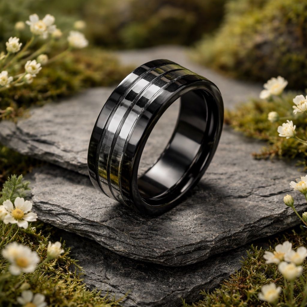 Anelli: Edelstahl Fingerring Herren oder Damen Gr. 63 NEU – Nuovo e nell'imballaggio originale da Basel venduto da Chili007 1