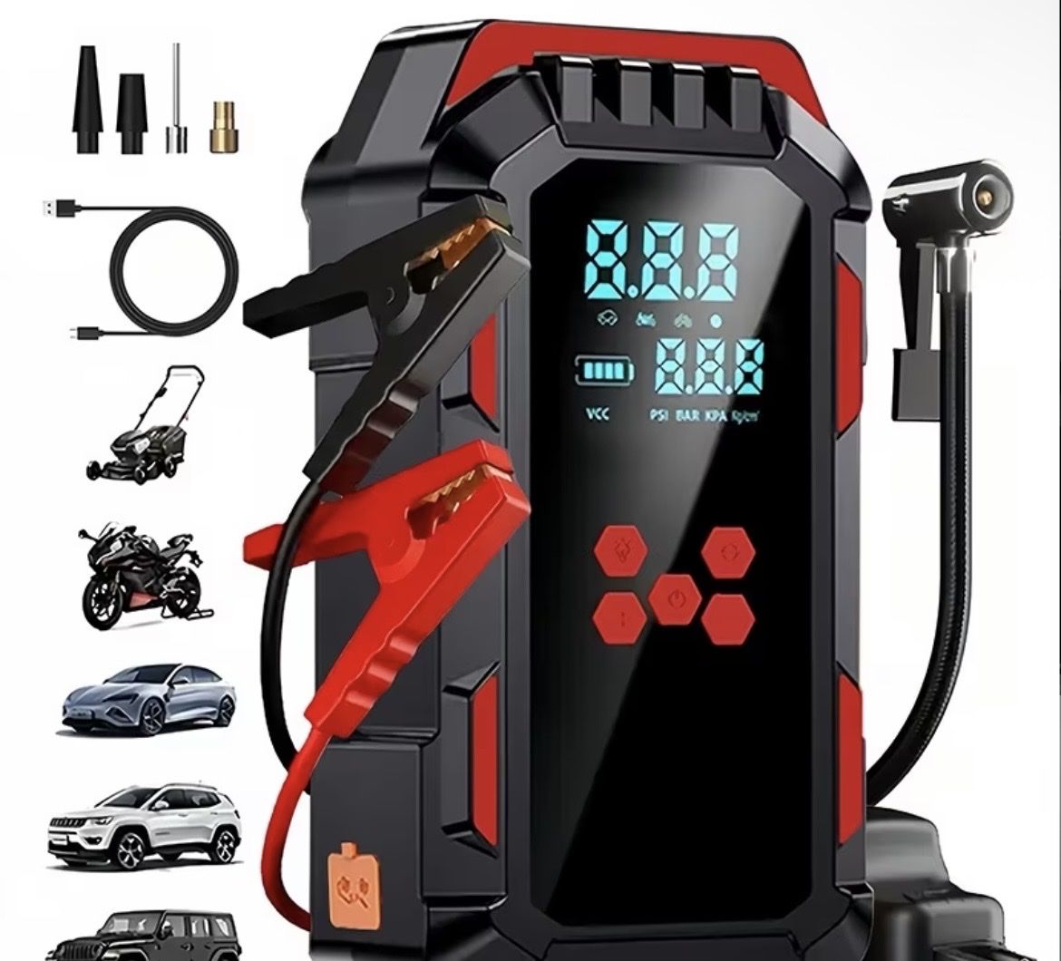 Chargeurs de batterie: Starthilfe Kompressor Luftpumpe Starthilfe 12V Neu – Neuf avec emballage d'origine à Radelfingen par The65KurixMen