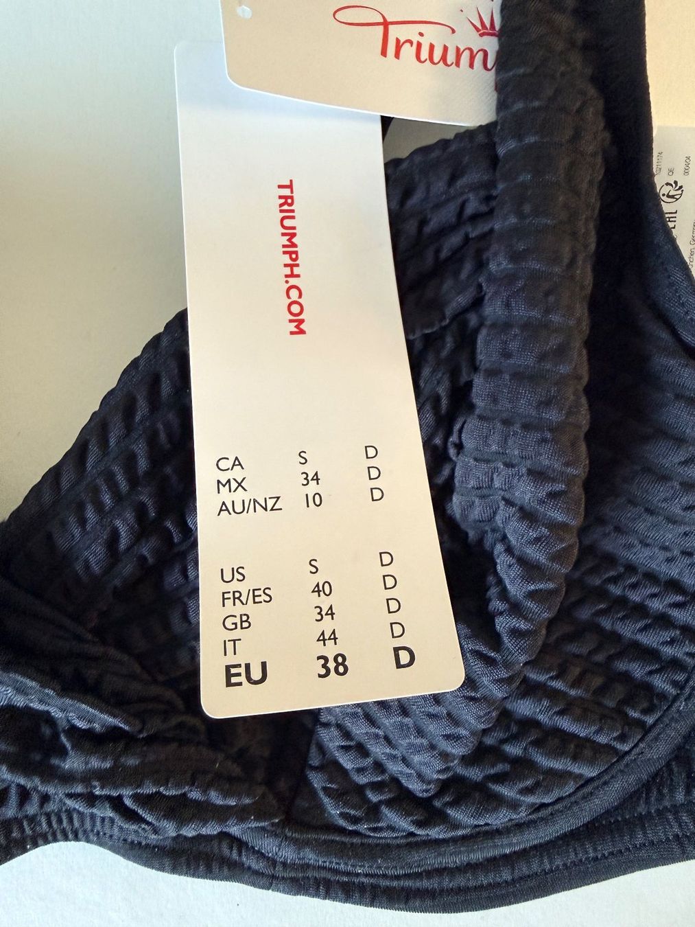 Triumph Costumi da bagno & Bikini: TRIUMPH, Bikini VENUS ELEGANCE, Grösse 38D/38, Farbe Schwarz – Nuovo e nell'imballaggio originale da Rudolfstetten venduto da gst_g7xl 5