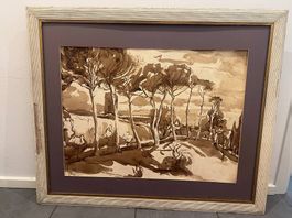 VENDO Quadro antico paesaggio Maison Ad Braun e Cie Paris