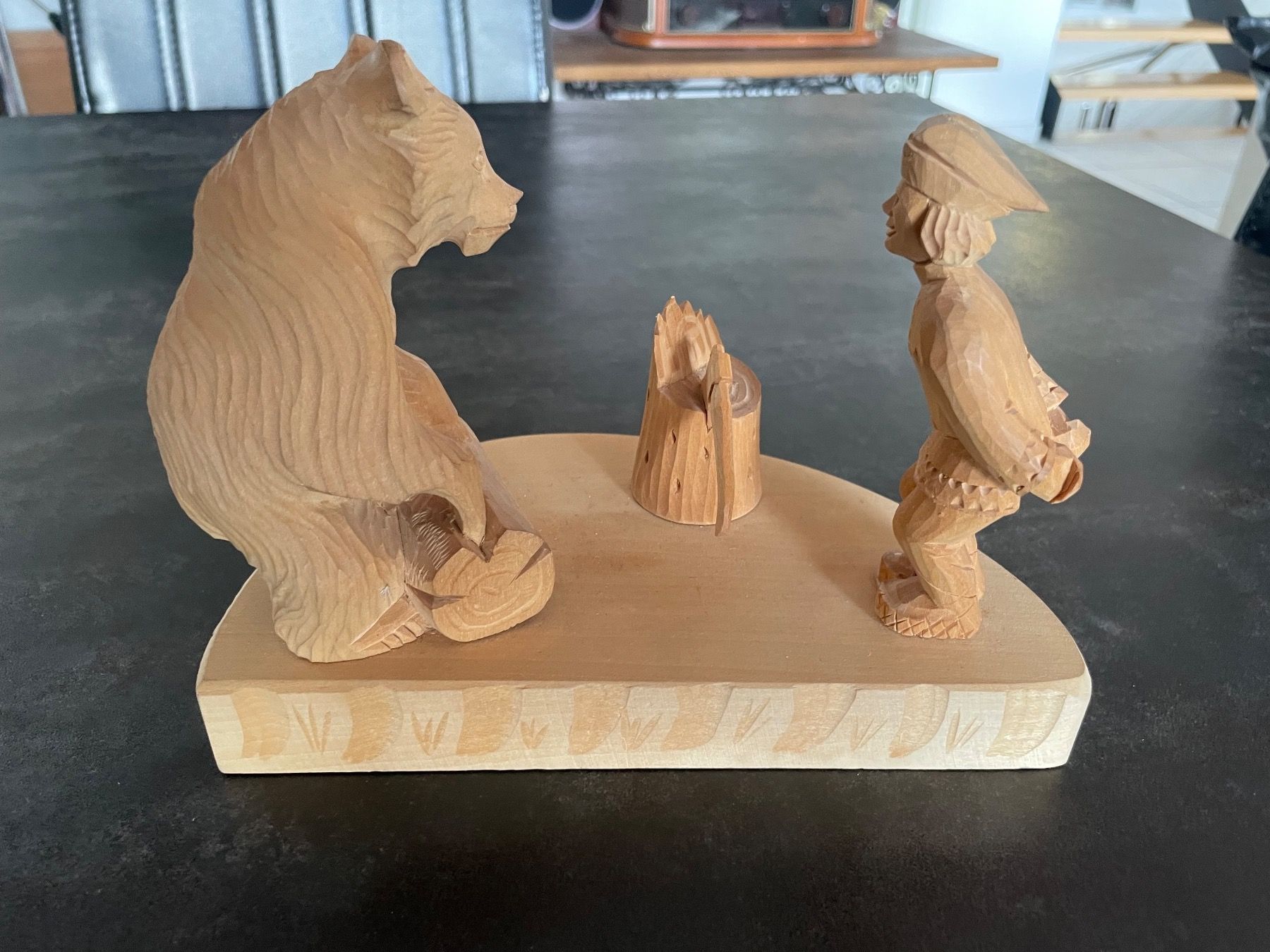 Figuren: Figurine Bûcheron Ours en Bois Sculpter – Gebraucht aus Vallamand von Bricbracbroc82 6