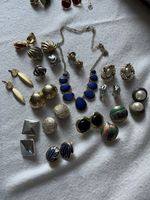 Modeschmuck Konvolut Kette und diverse Ohrringe gebraucht