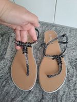 Sandaletten Damen Grösse 39 mit Schmucksteinen neu