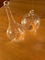 2 Glas-Hängevasen für Pflanzen oder Deko