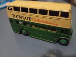 Seltene Dinky Toys 290 Doppelstockbus, Dunlop Werbung