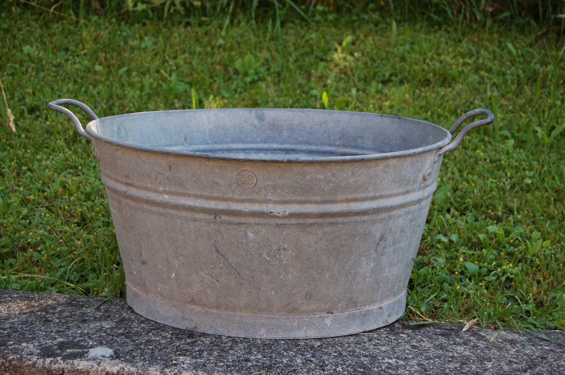 Sonstige Gartendekorationen: Blechgelte, Zuber  Gr.48 – Gebraucht aus Bauma von Dampf63