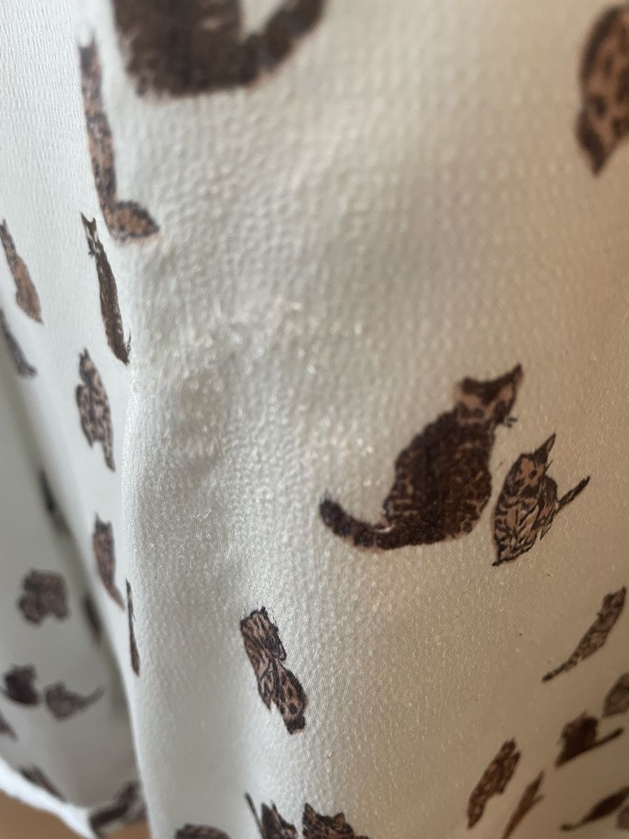 Esprit Blusen: Damen Bluse Esprit weiss mit Katzenmuster Grösse M – Gebraucht aus Mollis von cava10 3