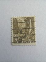 Briefmarke 3 Rappen Helvetia Gebirge mit Wasserfall ungebrau