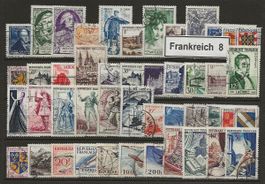 Frankreich 8, kleines Lot ab ca. 1948 - 1954 meist gestempel