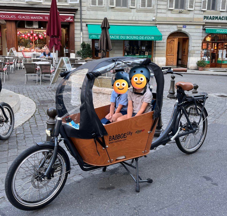 Babboe Biciclette: Babboe City-E électrique 450 Wh + accessoires – Usato da Genève venduto da Michael1207Geneve