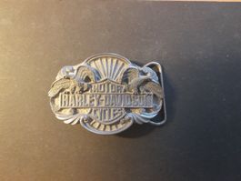 Boucle de ceinture Harley Davidson Roue et double aigle