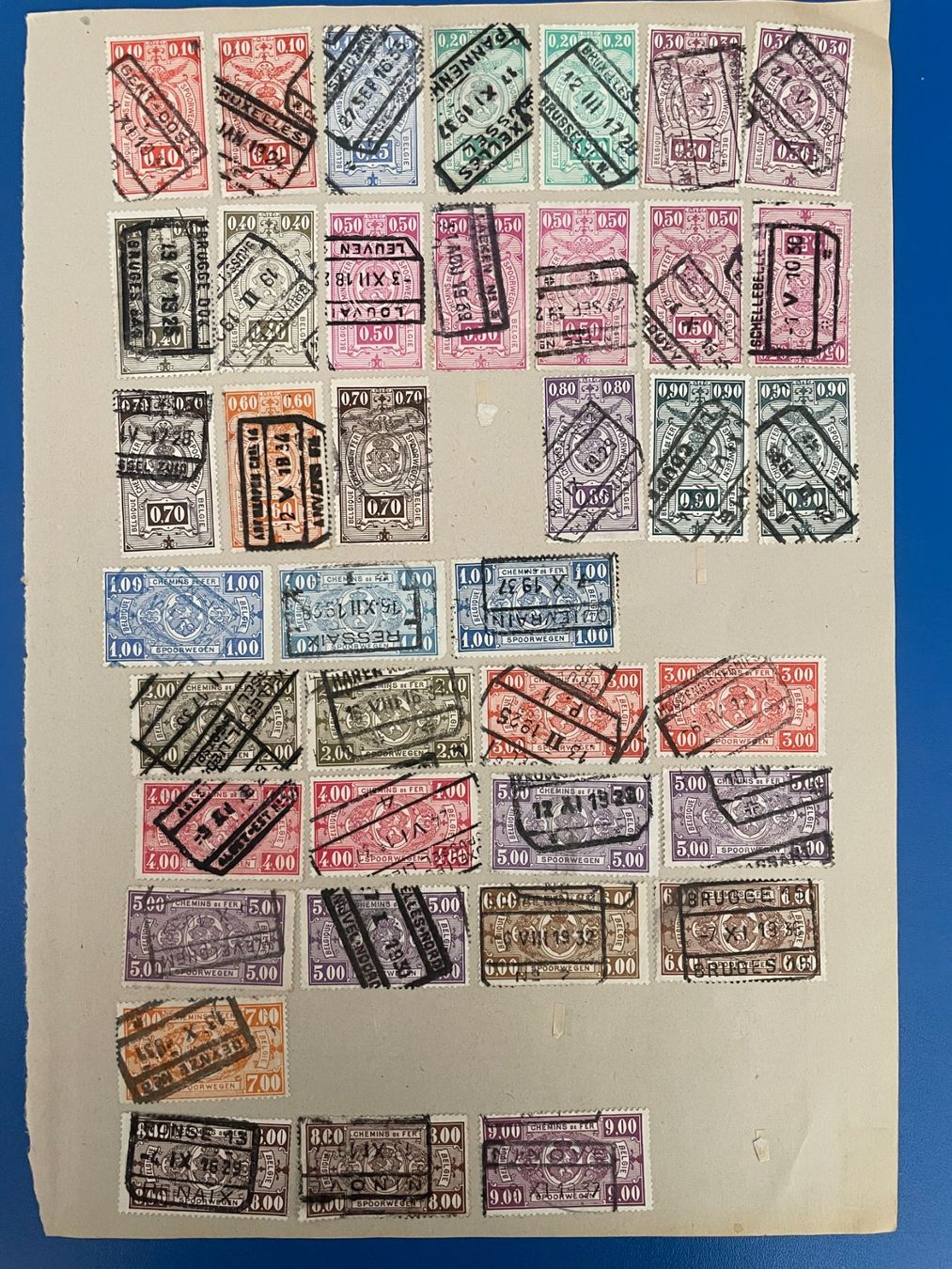 Tutti i francobolli: uralte Sammlung Briefmarken Belgien – Usato da Eggersriet venduto da stamp303