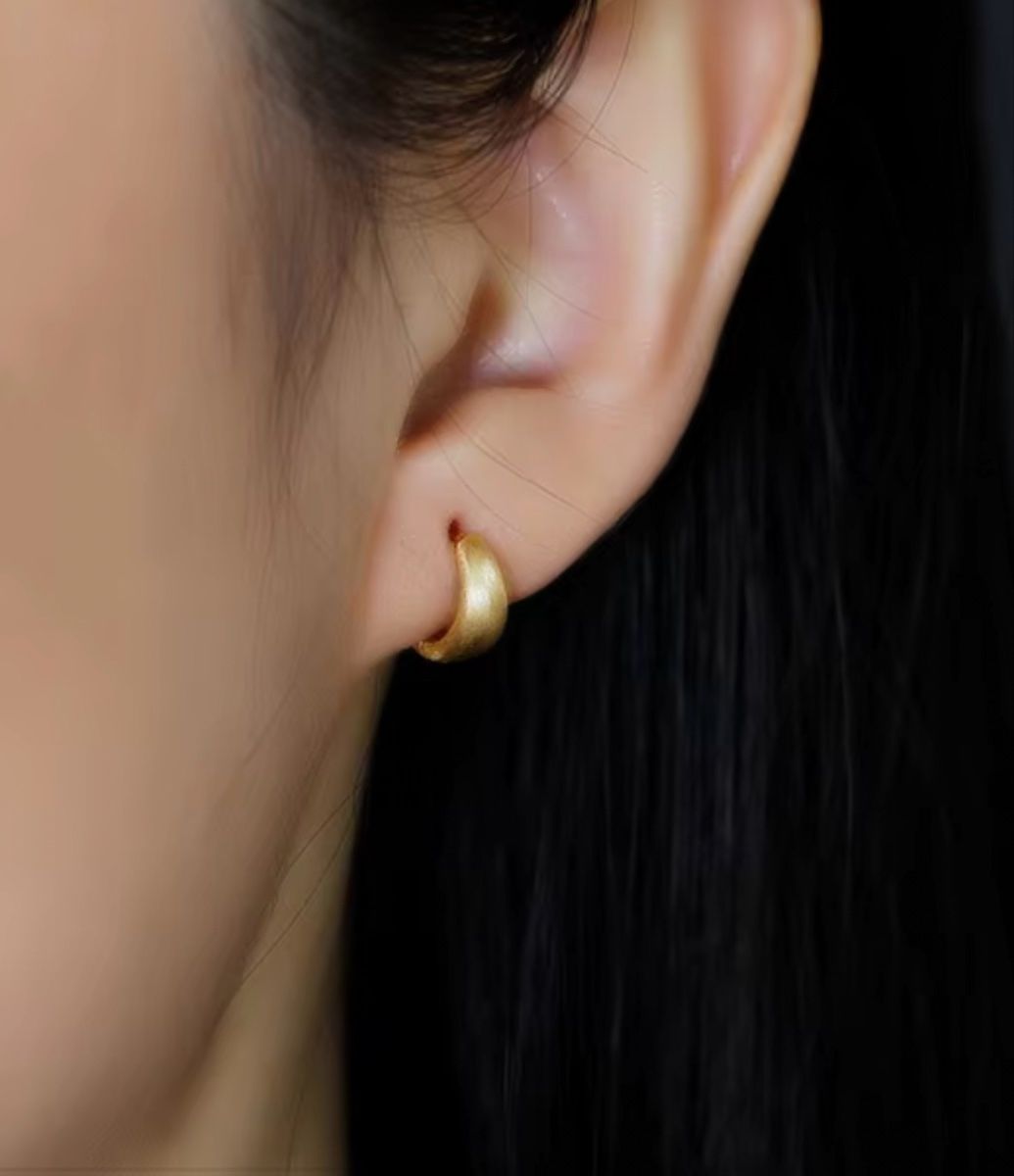 Orecchini pendenti & Orecchini a lobo: Small Hoops 7mm, Gold plating. – Nuovo (secondo la descrizione) da Dübendorf venduto da S1973E 1