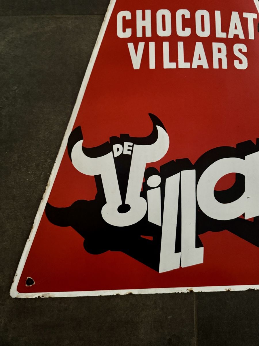 Insegne: Emailschild Chocolat Villars Freiburg – Usato da Oberwil BL venduto da FASDINATION_11 1