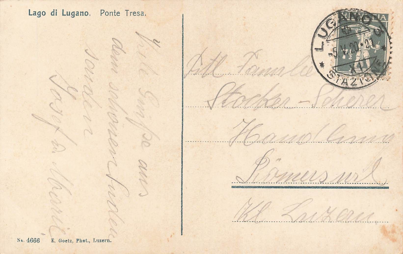 Cartoline postali: PONTE TRESA Lugano – Usato da Biasca venduto da Blenio71 1