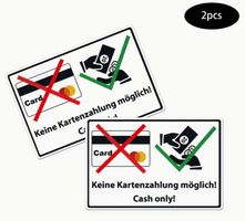 2 Stk. Auto Aufkleber "Nur Bargeld" - Neu & Praktisch!