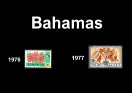 Bahamas 1976 und 1977, interessante Briefmarken