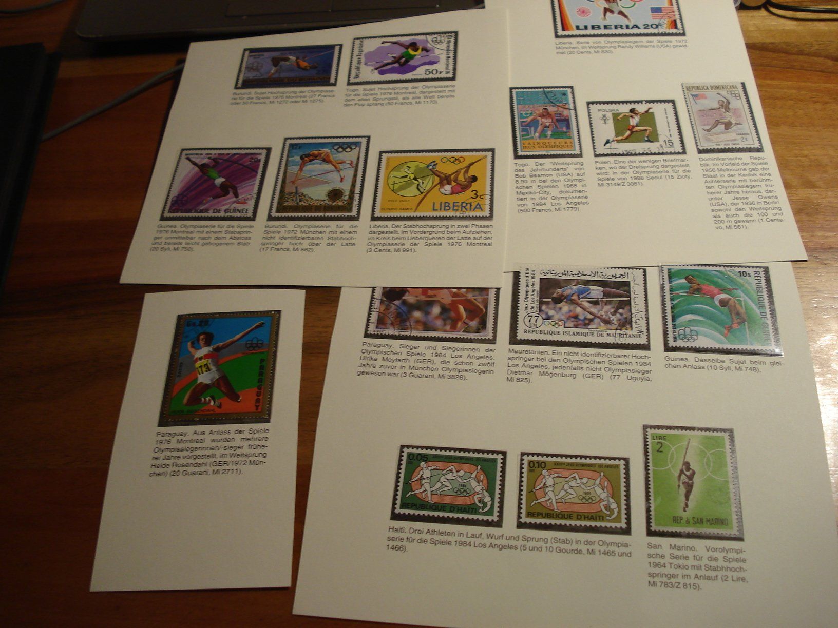 Tous les timbres: Lot Marken Thema Leichtathletik – D'occasion à Niederwil AG par morostahu
