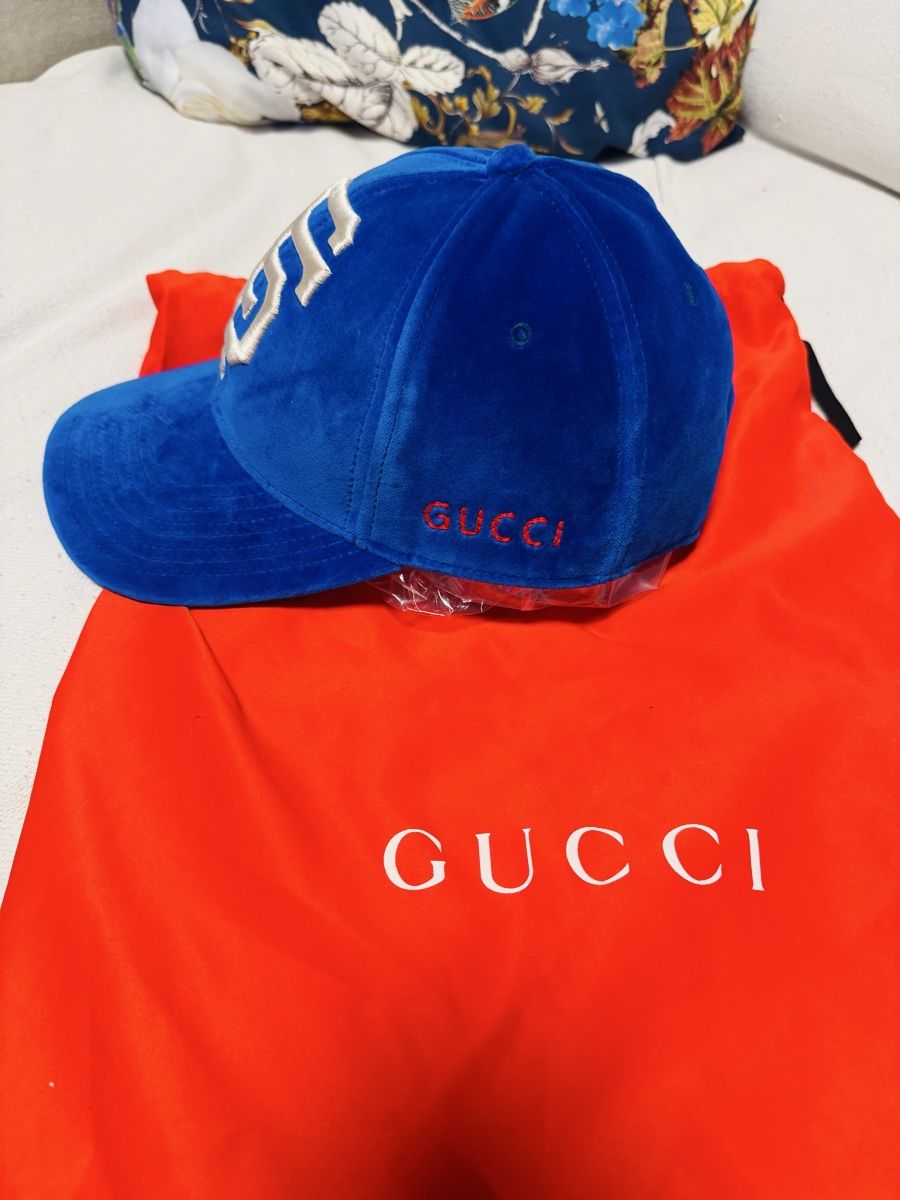 Gucci Copricapi, berretti & cappellini: Gucci Cap Baseball ! Neu! Samt Blau! – Nuovo e nell'imballaggio originale da Liestal venduto da Serge44 1