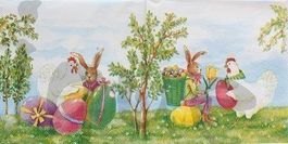 Serviette hase und henne (o18) 3Stk.