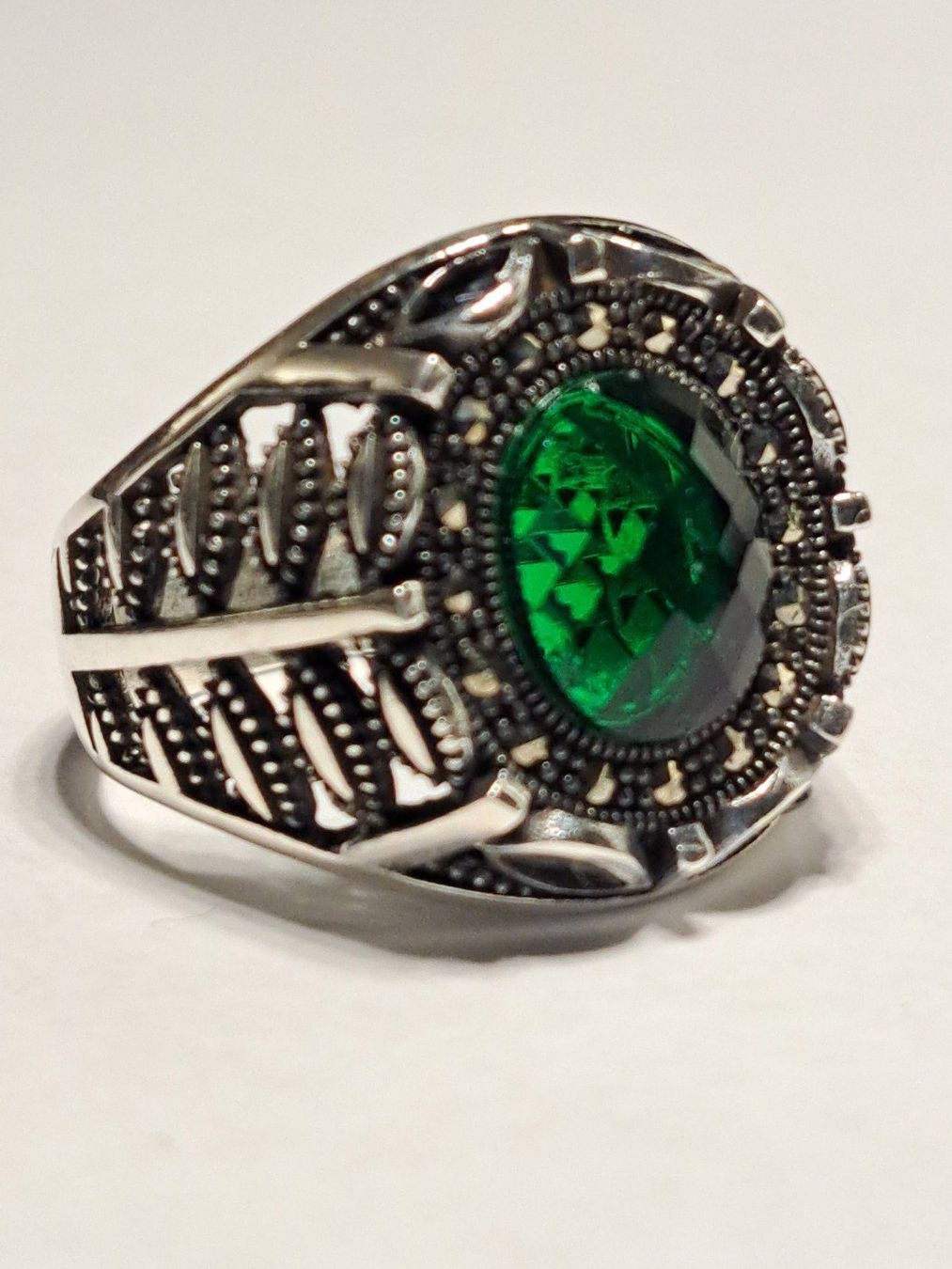 Ringe: 0020 - Bague en argent, Zircon vert, taille 60 – Neu und originalverpackt aus Neuchâtel von NIDAVELIR 3