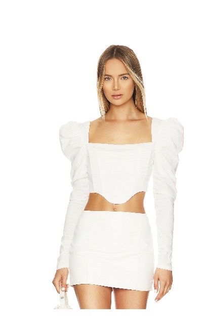 Top: Crop top white – Nuovo (secondo la descrizione) da Zürich venduto da Moremoneymoney