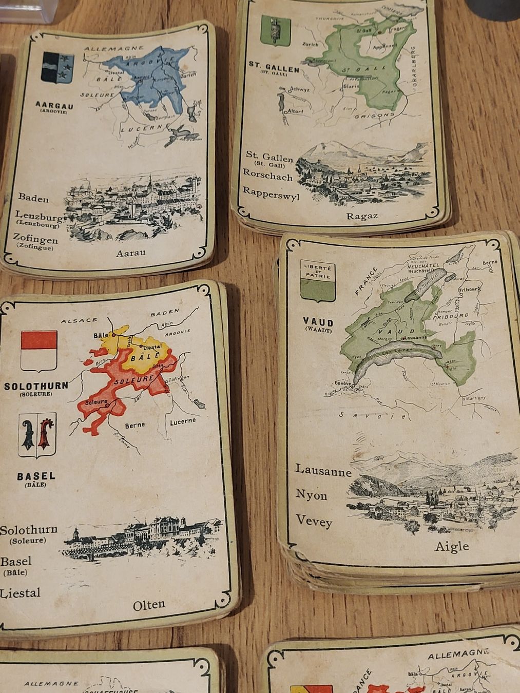 Giochi: Antike Schweizer Kantonsspielkarten, Quartet  – Usato da Allschwil venduto da Uhrenbinz 2