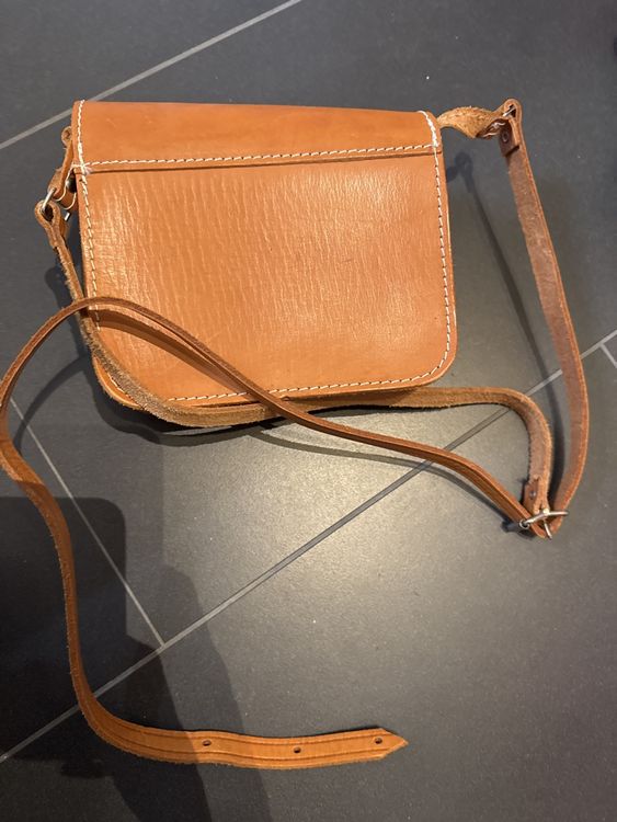 Borse: Vintage Ledertasche Handtasche Schultertasche Echtleder Brau – Usato da Jegenstorf venduto da Christo0211 3