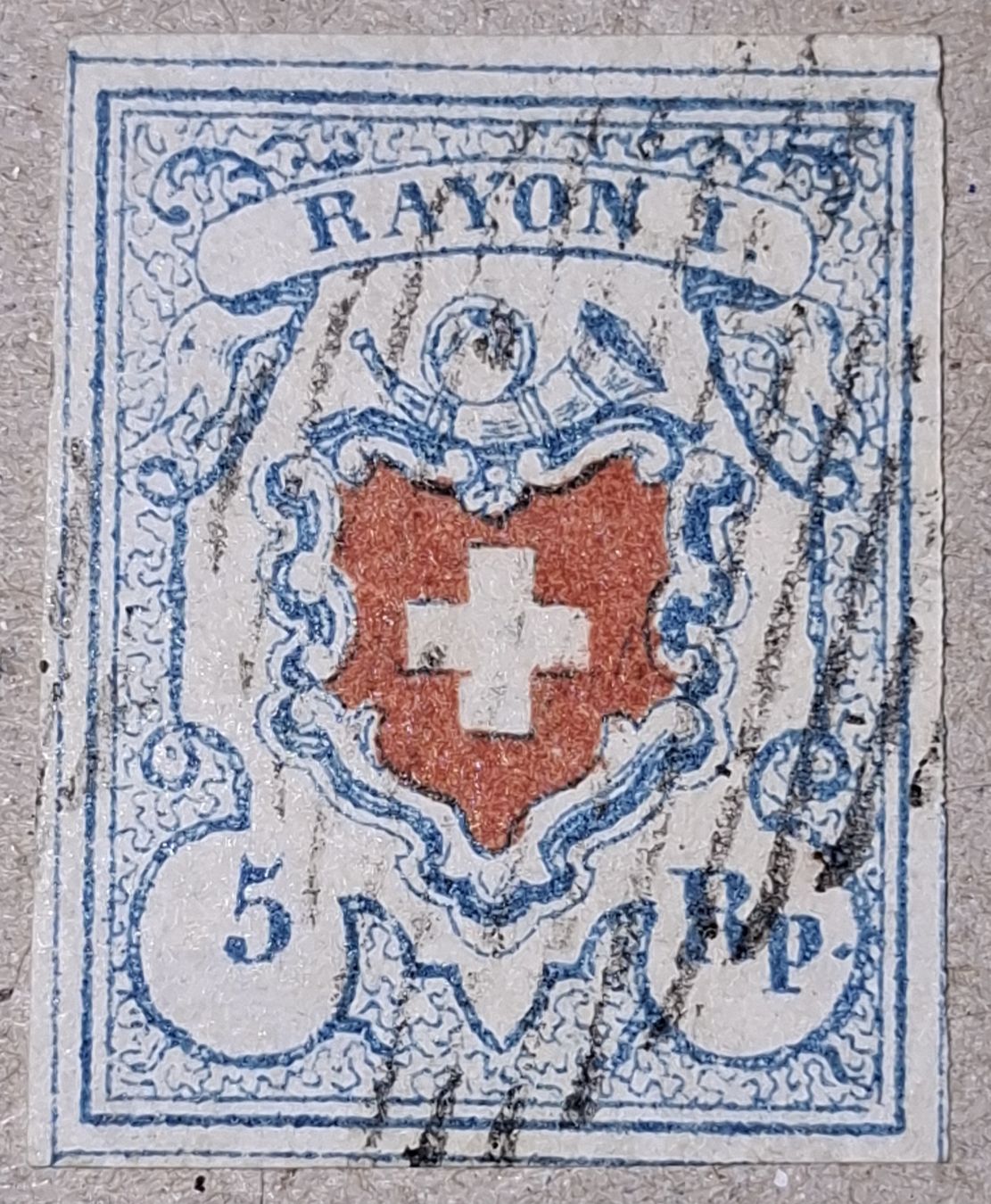 Tutti i francobolli: Rayon Typ 1 C2 - RO 5/12 KE  mit Attest  – Usato da Balgach venduto da SIMEON27