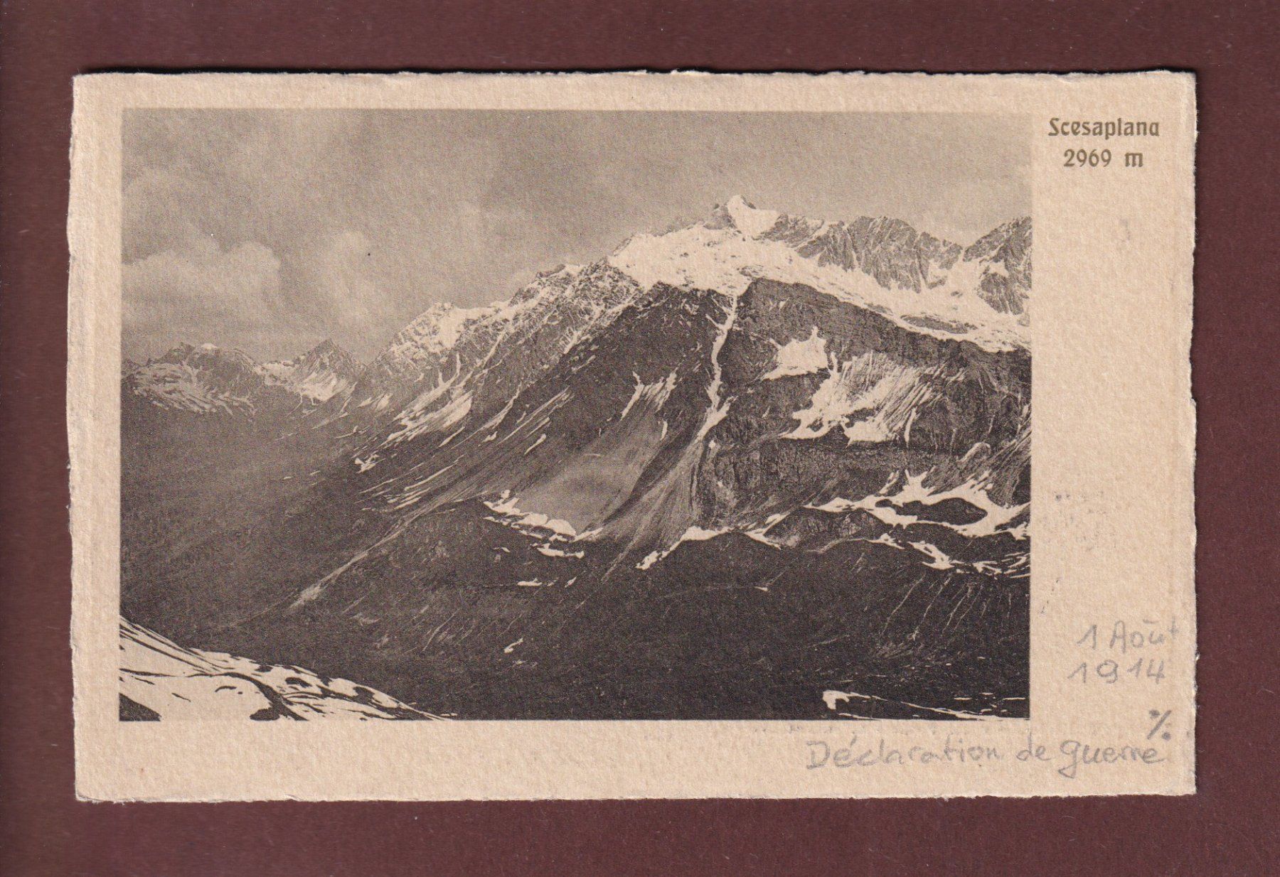 Cartoline postali: SCESAPLANA - 1914 – Usato da Pully venduto da nicecards