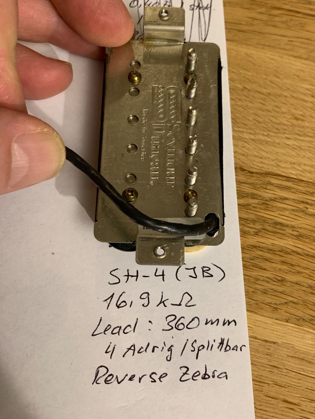Seymour Duncan Strumenti musicali: Seymour Duncan reverse zebra JB (SH-4) aged – Usato da Neftenbach venduto da Mike72-123 5