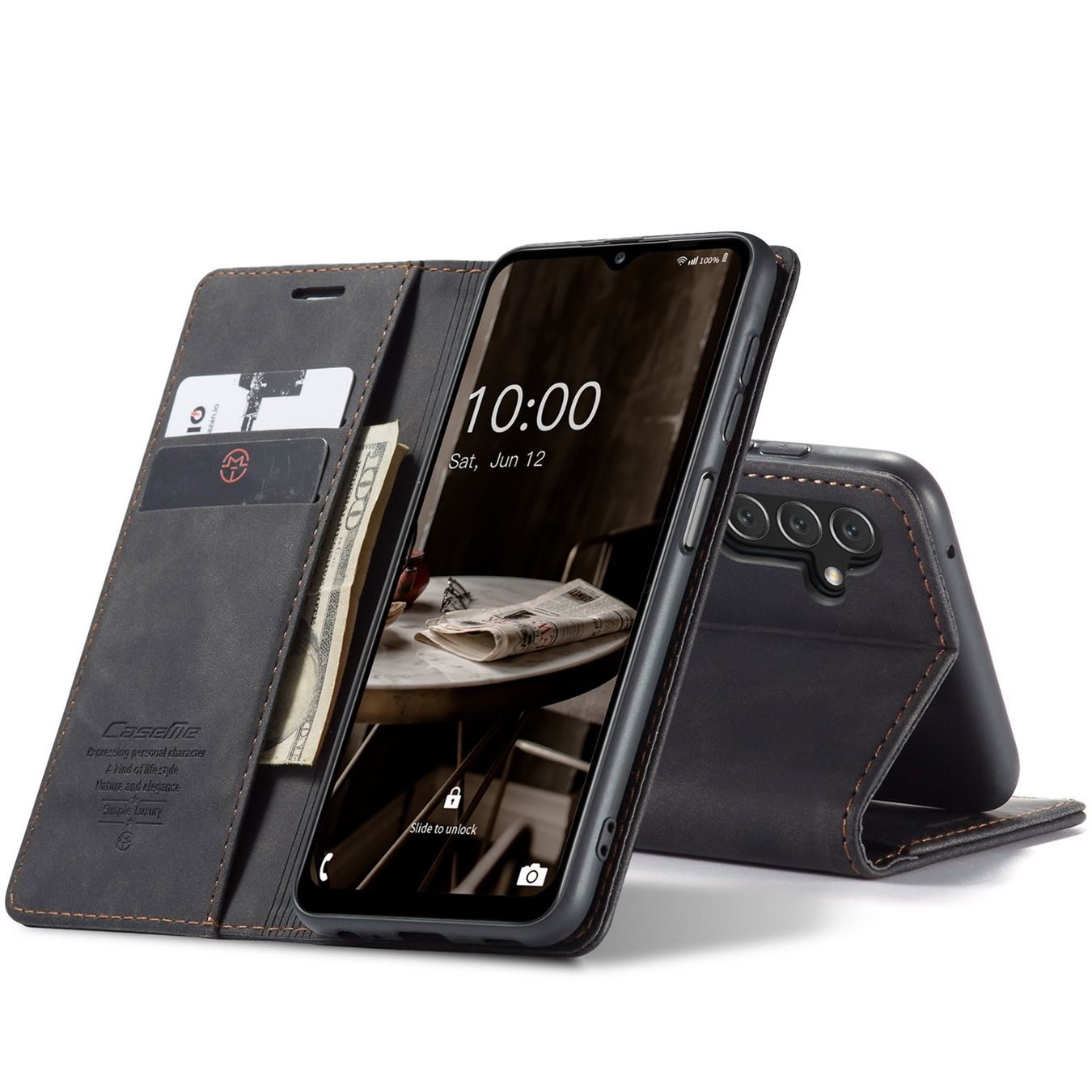 Samsung Covers & Schutzfolien: Galaxy A15 - étui à rabat support portefeuille noir – Neu und originalverpackt aus Morges von DigiAC